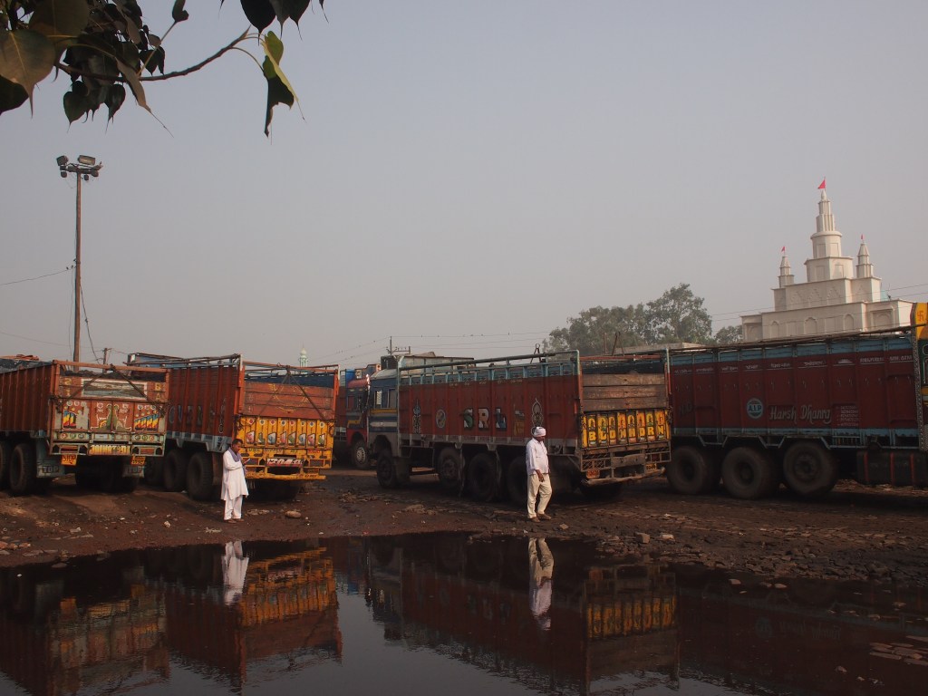 where the trucks from jharia stood.